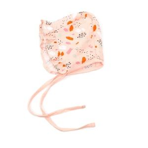 Viverano Organics Florence Bloom Ruffled Baby Bonnet Hat (Organic Muslin) NEW